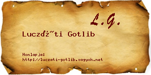 Luczáti Gotlib névjegykártya